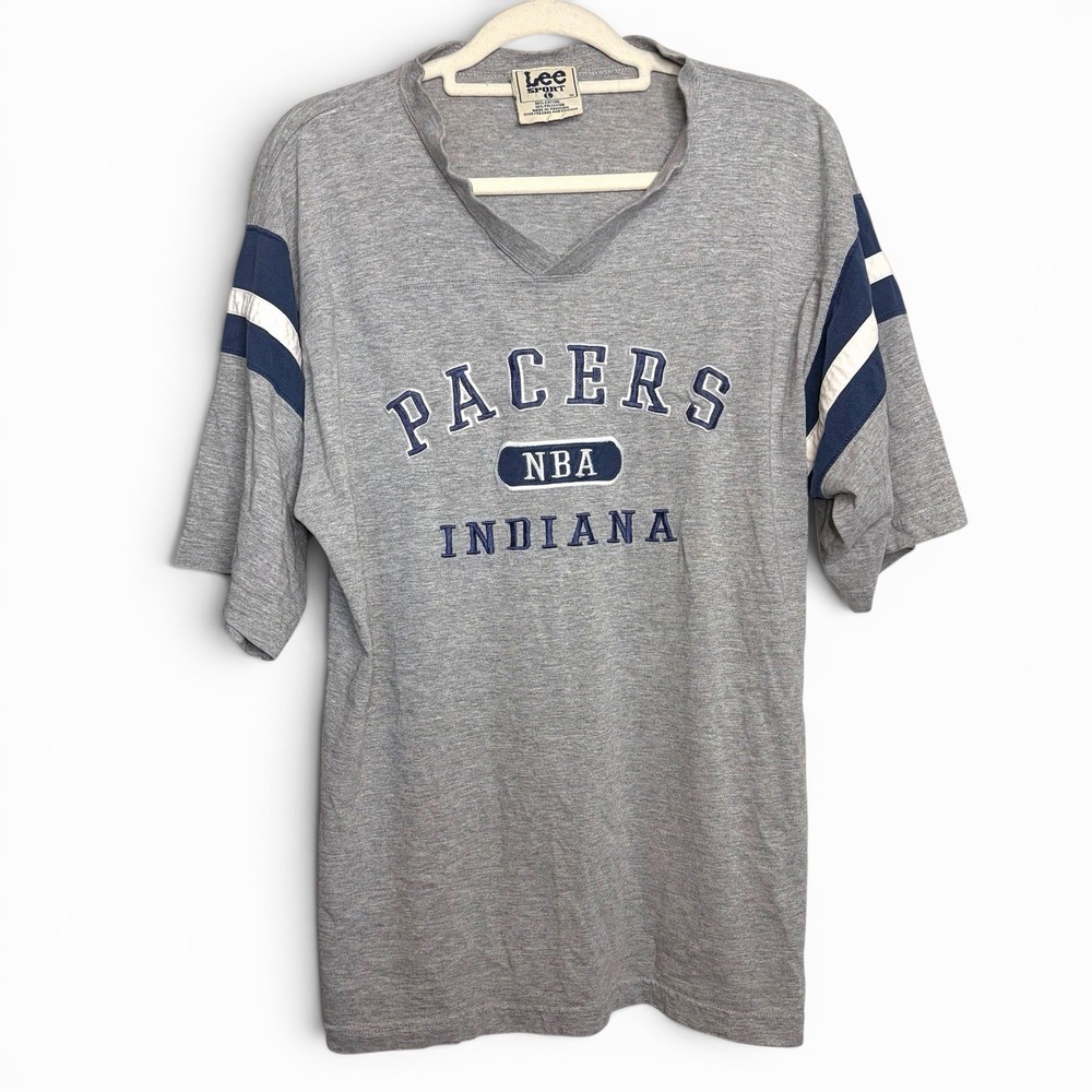 Vintage‎ Indiana Pacers T Shirt 90s Lee Sport Navy Size Large Varsity Style